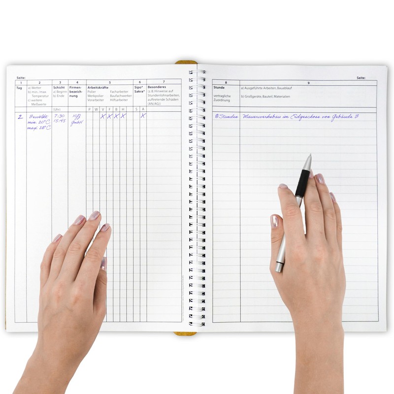 Professional Construction Diary for Construction Site as a Construction Diary