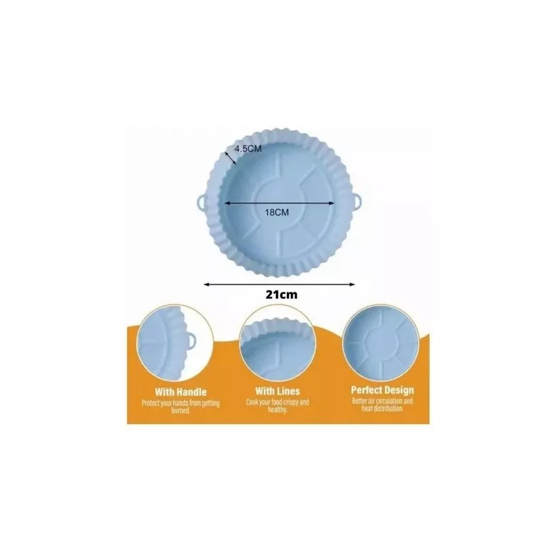 MUJER Molde Silicon Freidora Aire Circular Reutilizable 1 Tapete