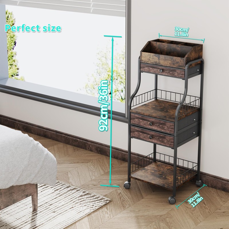 HapiRm Floor Makeup Organizer Storage - Vanity Skincare Make Up