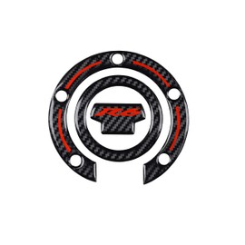 REVSOSTAR Real Carbon Look Gas Fuel Cap, Tank Cap, Tank Protector Pad, Fuel Cap Decal for Yzf R6 2001-2015
