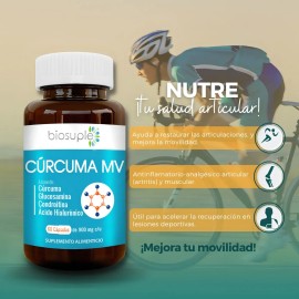 Cúrcuma + Glucosamina Biosuple Salud Articular 90caps 500mg