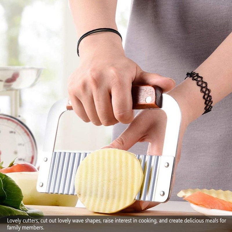Crinkle Cutters, Stainless Steel Vegetable Soap Molds Cutter Wavy Slicer