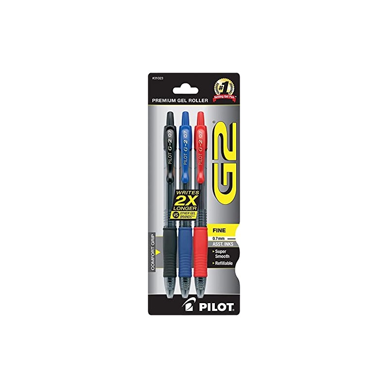 Pilot G2 Premium Gel Roller Pens, Fine Point, Gel Ink