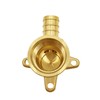BesNPT 4 Pcs Brass Drop Ear Elbow Pex 1/2" x