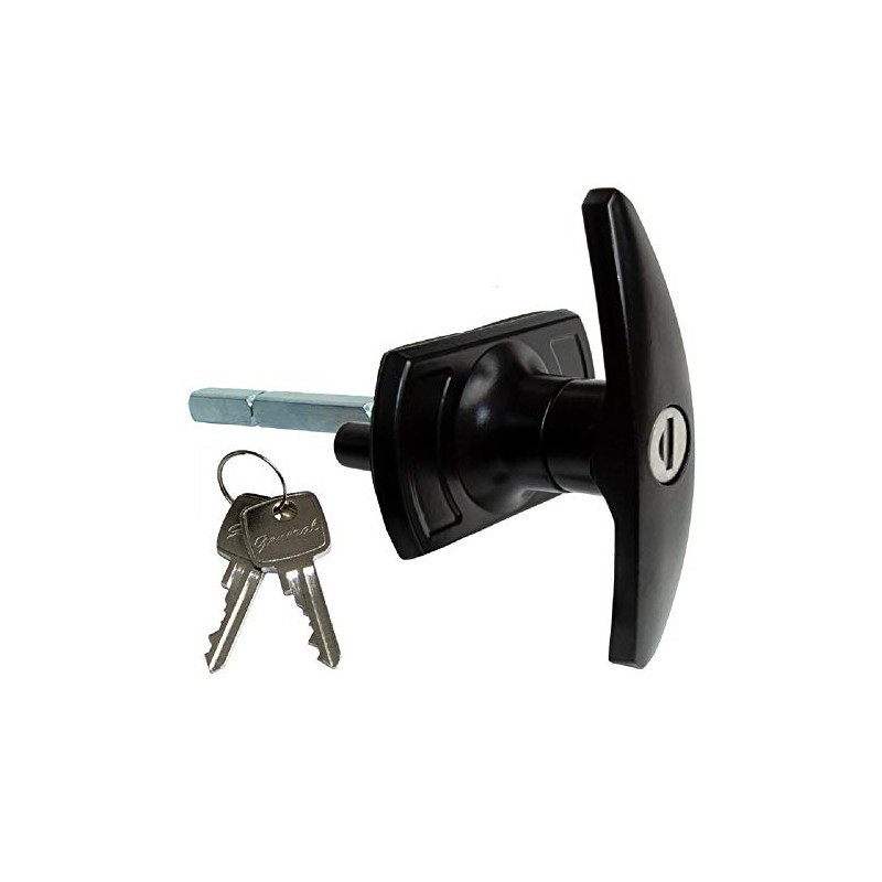 Garage Door Parts Cardale Black Powder Coated T Handle