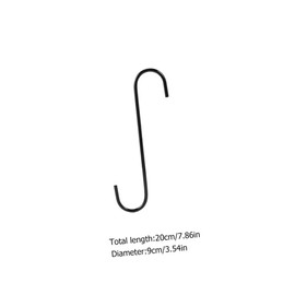 GLEAVI 5pcs Heavy Duty S Hooks for Hanging Pots Black Round Garden Hooks and Resistant for Indoor and Outdoor Flower Baskets Easy Installation Steel Design