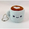 100% Soft Coffee Plush Charm Keychain