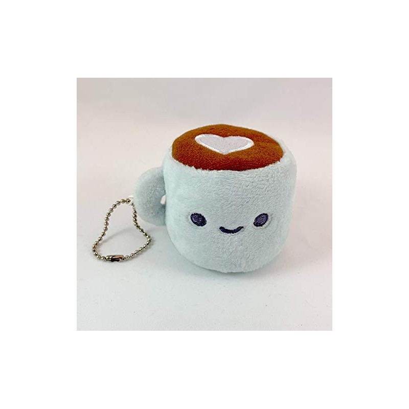100% Soft Coffee Plush Charm Keychain