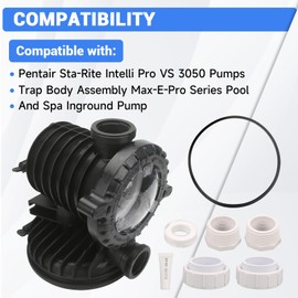 SZQBZMJ Pool Pump Tank Body Assembly Compatible with Pentair Sta-Rite IntelliPro VS 3050 Pumps Trap Body Assembly Max-E-Pro Series Pool And Spa Inground Pump Replaces 17307-0110S
