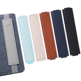 Pack of 6 Pen Ring Holders Pen Holder Notebook Adjustable Pen Holder with Elastic Band Notebook Pen Holder Removable PU Leather Pen Bag Diary Pen Holder for Diaries Notebooks, multicoloured, Casual