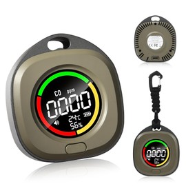 Carbon Monoxide Detectors Battery-Powered Detectors, 3-in-1 co Detector Alarm Temp/Humidity Sensor,Portable Carbon Monoxide Detectors for Travel, Battery Operated Carbon Monoxide Detector(Green)