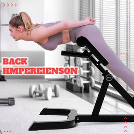 Roman Chair,Back Extension Bench,Multi Functional Ab Bench, Hyperextension Bench Abdominal Exercise,Leg Strength Trainer Home outdoor Full Body women/man