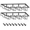 MOCOUM Wine Glasses Rack Under Cabinet Stemware Rack, Wine Glass