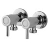 ACA Trading Brass Wall Mounted Washing Machine Stop Taps 1/4