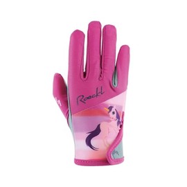 Roeckl Sports Riding Gloves Koppl, Kids & Youngst Summer Gloves, Rose 6