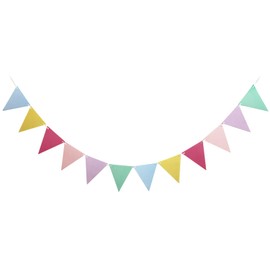 16.4ft Colorful Bunting Banner, Pennant Banner Paper Triangle Flags Garland for Birthday Wedding Baby Shower Engagement Bachelorette Anniversary Xmas Party Decorations