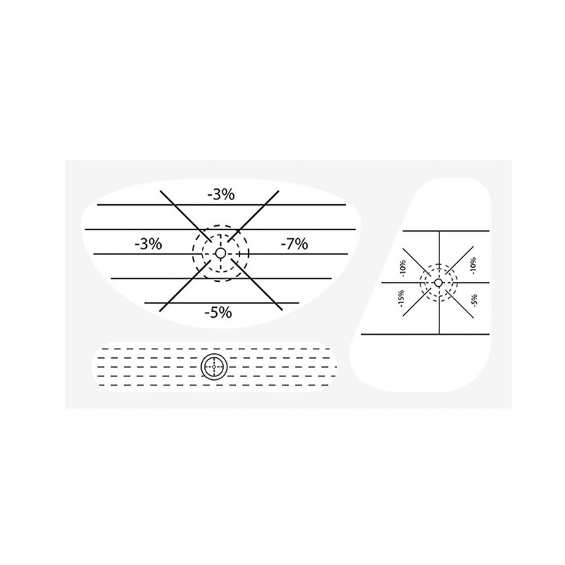 Alnicov 50 Set Golf Impact Tape Golf Target Sticker 3