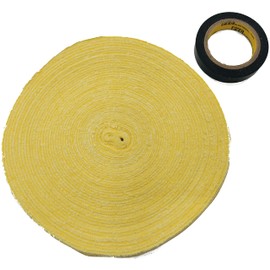 phalatina Thin Fiber Towel Grip Tape, Plenty of 32.8 ft (10 m), Badminton, Tennis, Squash, End Tape, Wrap Around 15 Times (Light Yellow)