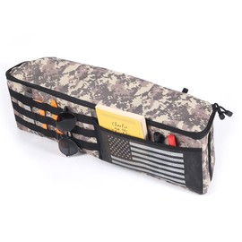 Car Trunk Organizer Compatible with Toyota FJ Cruiser 2007-2021, Rear Storage Organizer With American Flag, Multi-Compartment Oxford Cloth Car Storage Bag Space Saving (Camouflage-Right Side)