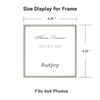 Autjvy 4x4 Picture Frame Champagne Brushed Modern Simple Thin Aluminum