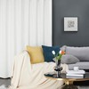 Deconovo Blackout Grommet Gold Pattern Printed Curtains, White, 42W x