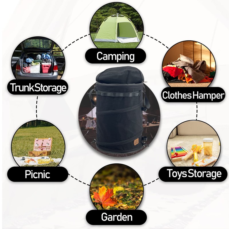 Sutekus Pop Up Storage Bin Collapsible Trash Can Recycle Container