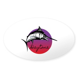 CafePress Daytona Florida Sticker Oval Car Bumper Sticker