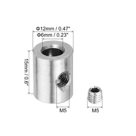 PATIKIL 6mm Hole Wire Rope Clips Set, 6 Pcs 304 Stainless Steel Single Holes Lock Cable Clamps Clip with M5 Hexagon Screws Spanner for Cable Fittings, Silver