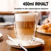 NORDIC SCHILLER Double-walled coffee glasses, latte macchiato glasses, double-walled, 2