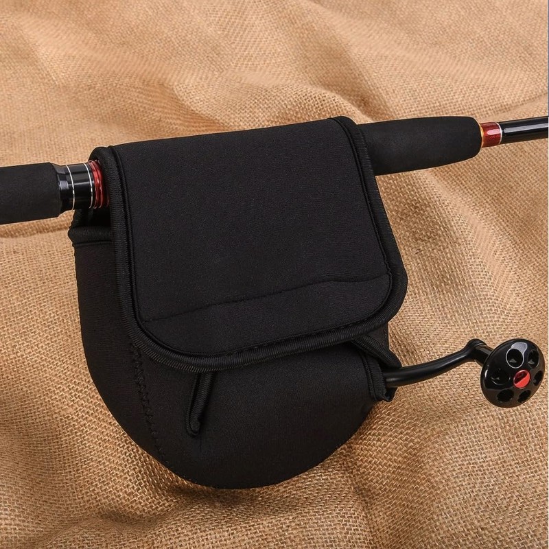 2xPortable Fishing Reel Bag Waterproof Neoprene Case Cover for Spinning