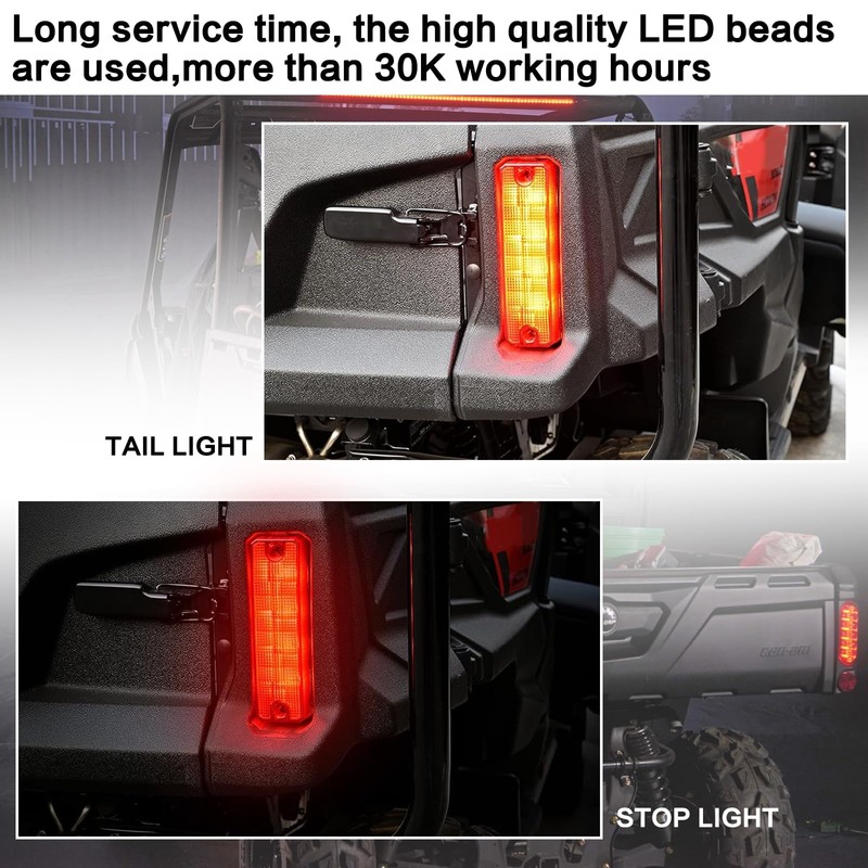 smotrcc Smoked UTV Brake Tail Lights LED Taillights Compatible with