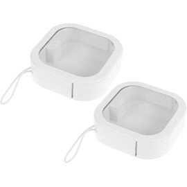 Organizador Portátil para Listones para Cabello, Caja Compacta Buen Sello, 2 Piezas, Adecuado para Viajes y Uso en Sala
