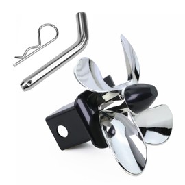 Spinning Propeller Trailer Tow Hitch Cover Plastic 77009 for 2 Inch Receivers with Trailer Hitch Pin & Clip