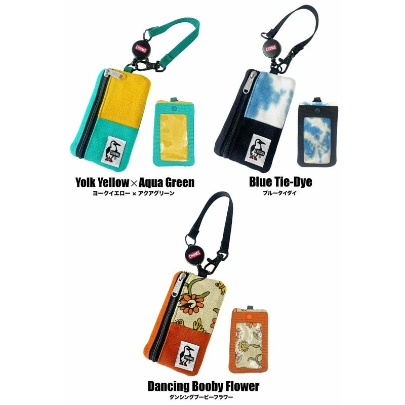 Chums Other Commuter Pass Case Sweat Nylon, N016: Navy/Beige