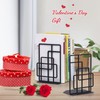 SRIWATANA Book Ends Heavy Duty, Decorative Black Bookends for Shelves,