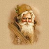 CafePress Old World Santa Round 4" MDF Holiday Ornament