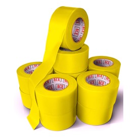ACE Supply Yellow Flagging Tape Survey Tape - Non-Adhesive 12 Pack - 1.5" Width, 150' Length, 2 Mil - Tree Tape for Branches, Surveyors Tape, Flag Tape
