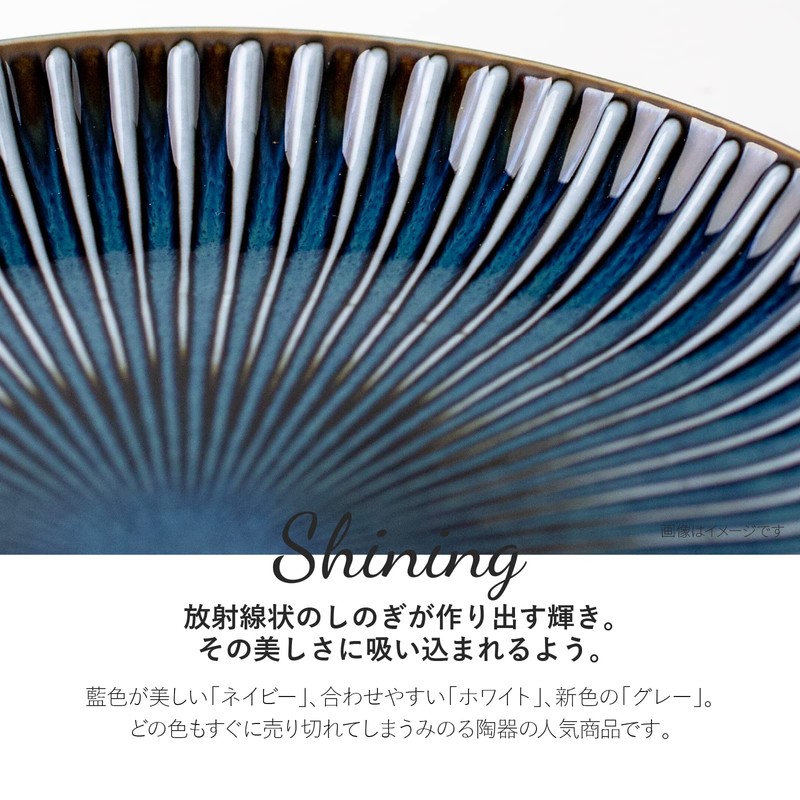 Minoru Touki Mino Ware Kiln Change SENDAN 210 Plate, White
