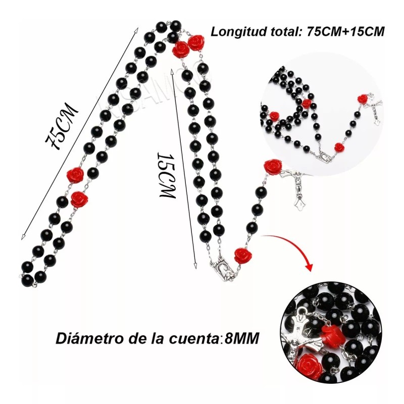 Rosarios Catolico Rosa Mistica Virgen María Bola Tipo Perla