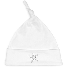 Azeeda 'Single Starfish' Baby Beanie Hat (BH00035012) White