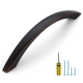 Ravinte 10 Pack Cabinet Pulls 5 Inch Oil-Rubbed Bronze Curved Drawer Pulls for Kitchen Cupboard Arch Pulls for Dresser Drawer Cabinet Hardware Come with Screwdriver