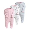 Baby Sleep Romper Pack of 3 Unisex Pyjamas, Cotton Overalls,