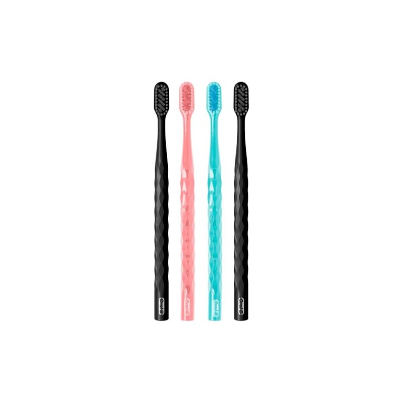 Oral Pro Whitening Brilliance Cepillos Dientes Extra Suaves Negro Coral