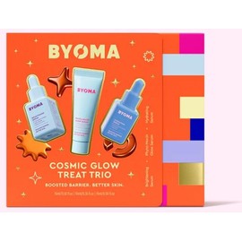 BYOMA Cosmic Glow Treat Trio, Kit de Tratamiento con Mini Suero Iluminador 15ml, Phyto-Mucin Glow 10ml e Hidratante 15ml