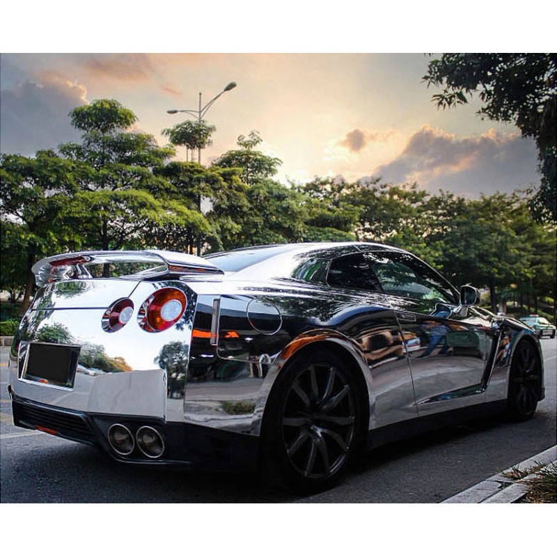 AUTOGOODY 48" x 60" Silver Chrome Mirror Vinyl Film Wrap