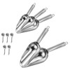 CONEHOY 5 Pcs 3/6/9/12/16 Ounce Stainless Steel Ice Scoop with