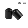 sourcing map 20pcs Rubber End Caps 14mm ID Vinyl Round