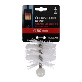 RUECAB - Chimney brush Ø 80 mm for pellet stove/pellet stove made of nylon Ø 80 mm, internal thread M12 x 1.75 mm, length: 150 mm - chimney brush 80 mm - especially for pellet stoves