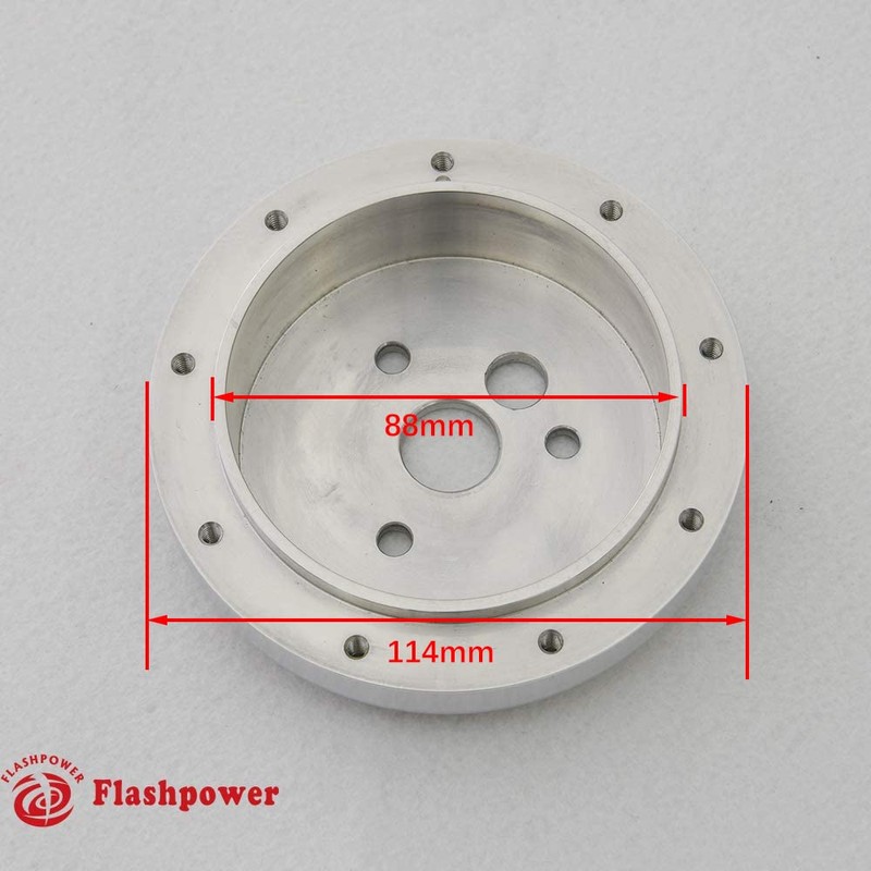 1" Polished Steering Wheel Spacer Kit for 9 hole Steering