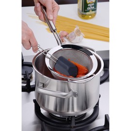 WMF W1871726030 Dishwasher Safe Mesh Strainer 6.3 inches (16 cm) with Loop for Easy Hanging Stainless Steel